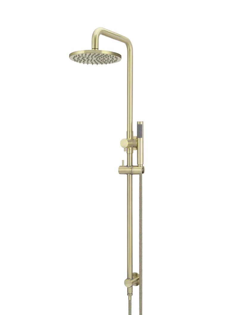Meir 2 in 1 Twin Round Combination Shower Rail 200mm Rose & Hand Shower Tiger Bronze