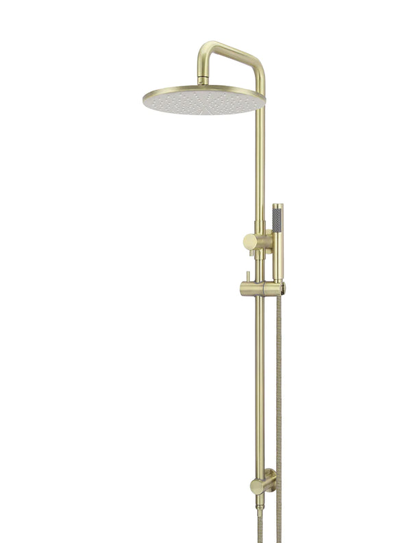 Meir 2 in 1 Twin Round Combination Shower Rail 300mm Rose & Hand Shower Tiger Bronze