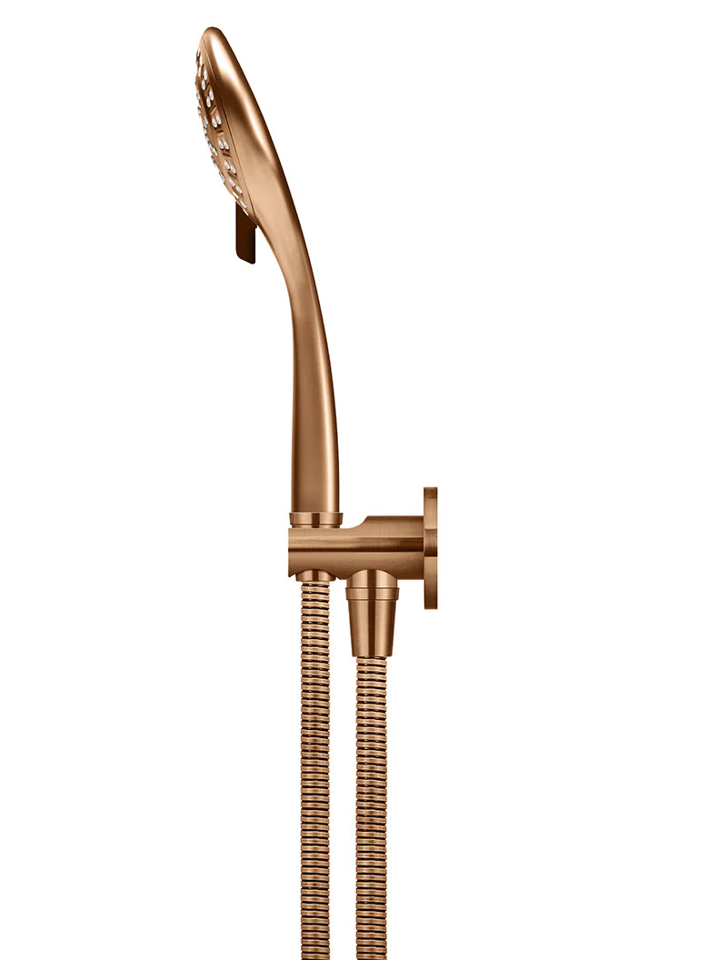 Meir Round Three Function Hand Shower on Fixed Bracket, Lustre Bronze