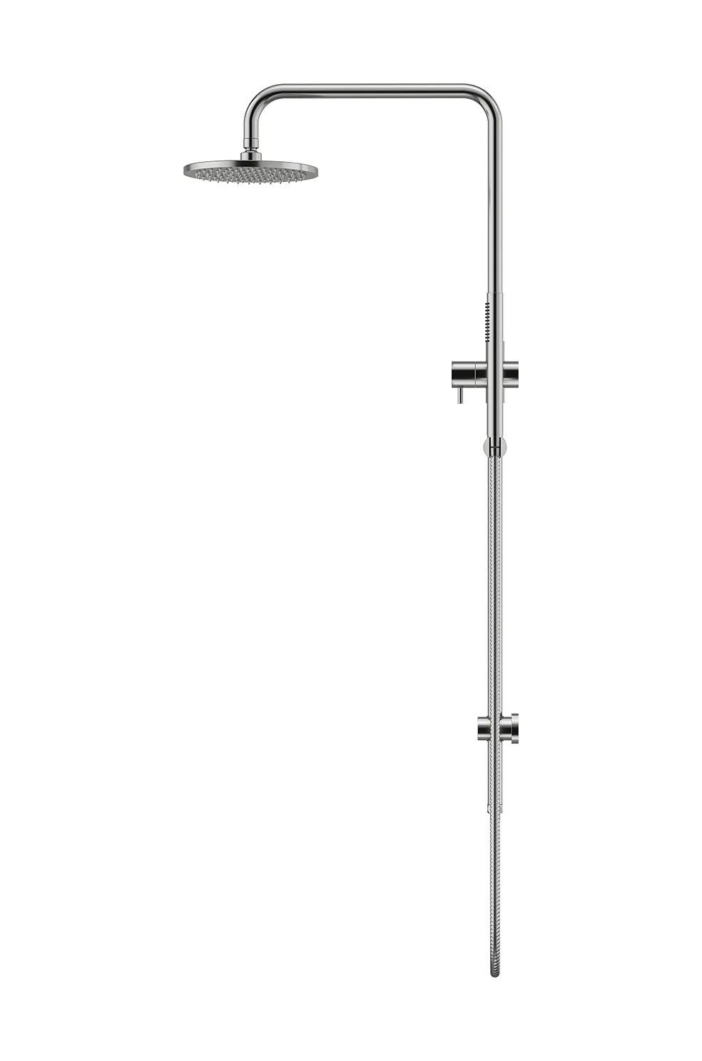 Meir Outdoor 2 in 1 Twin Combination Shower Rail Stainless Steel 316