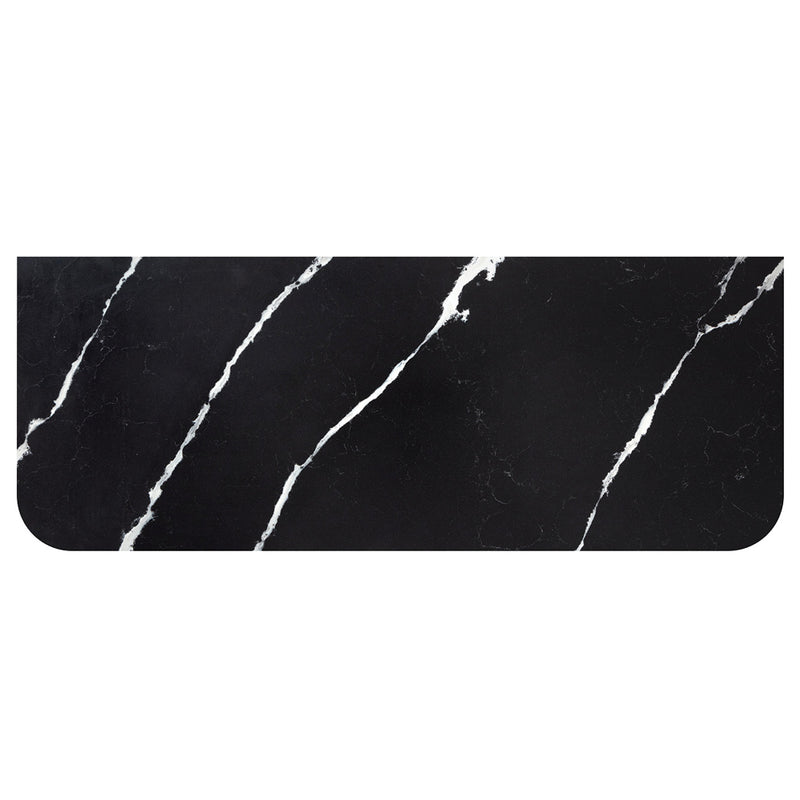 Fienza Nero Vena Silica Free Stone Vanity Benchtop, Curved Full Depth