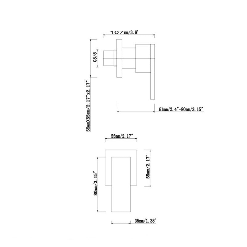 Ottimo Chrome Shower Wall Taps