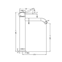 Nero Zen SS316L Tall Basin Mixer Handless - Brushed Bronze