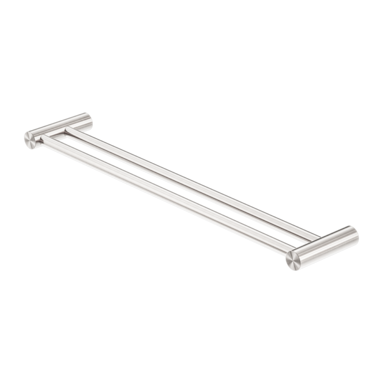 Nero Zen SS316L 600mm Double Towel Rail Brushed Nickel