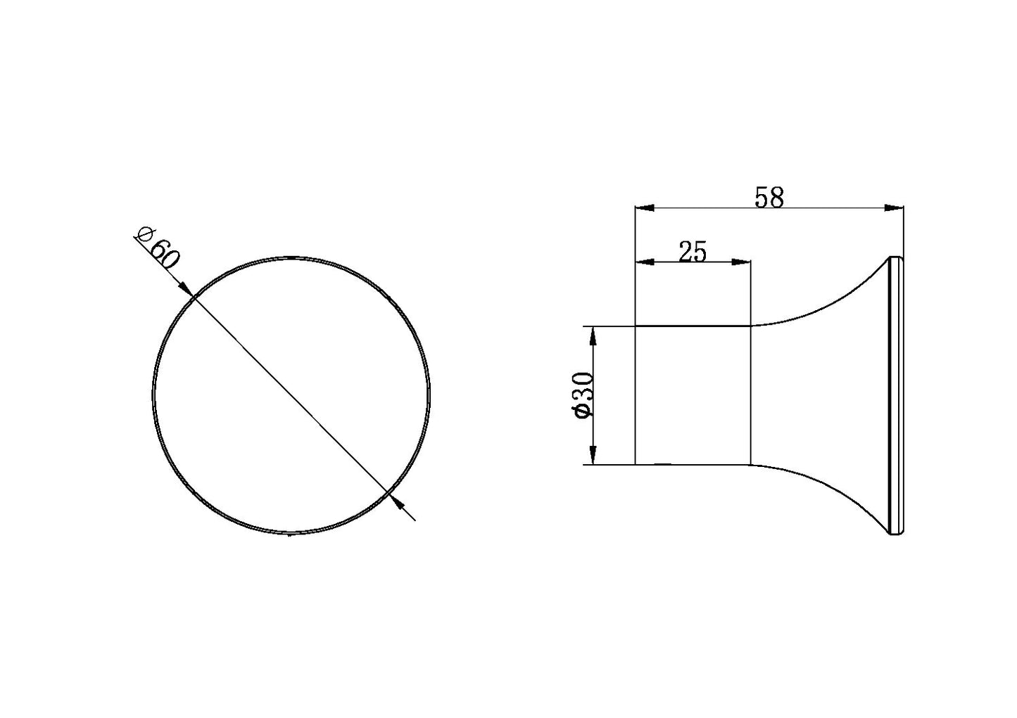 Nero Zen SS316L Robe Hook Graphite