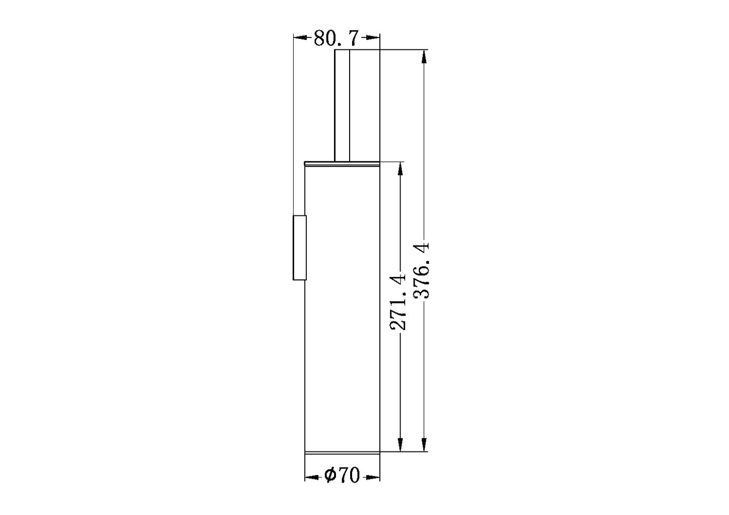 Nero Mecca Toilet Brush Holder Brushed Bronze