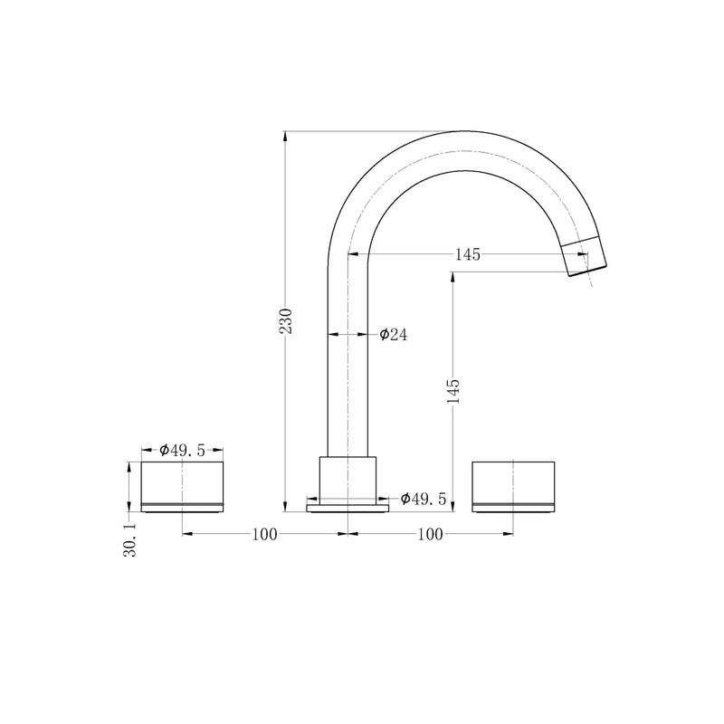 Nero Kara Basin Set Brushed Nickel