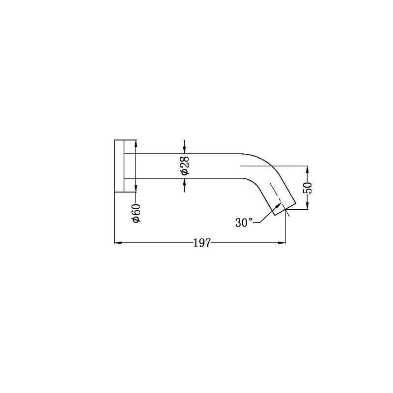 Nero Commercial Wall Mount Sensor Tap Brushed Bronze