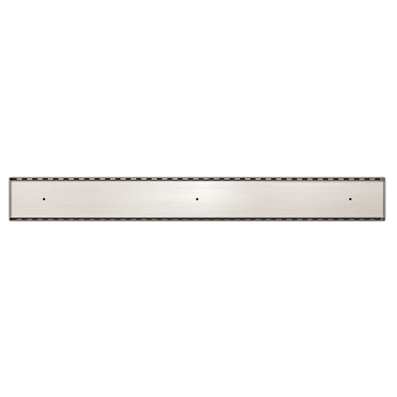 Nero TILE INSERT V CHANNEL FLOOR GRATE 50MM OUTLET Brushed Nickel