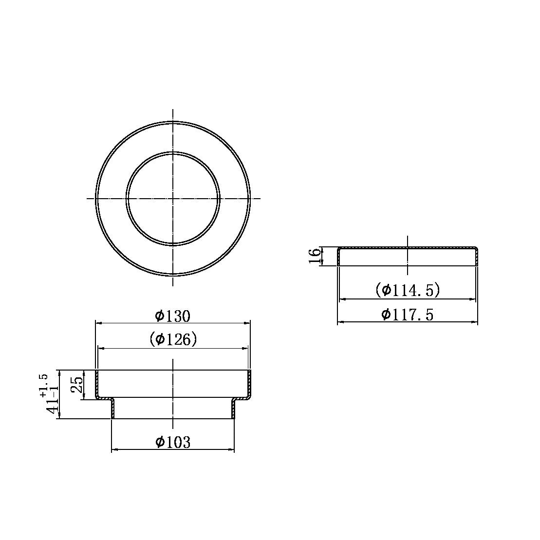 Nero 130mm Round Floor Waste 100mm Outlet Matte Black