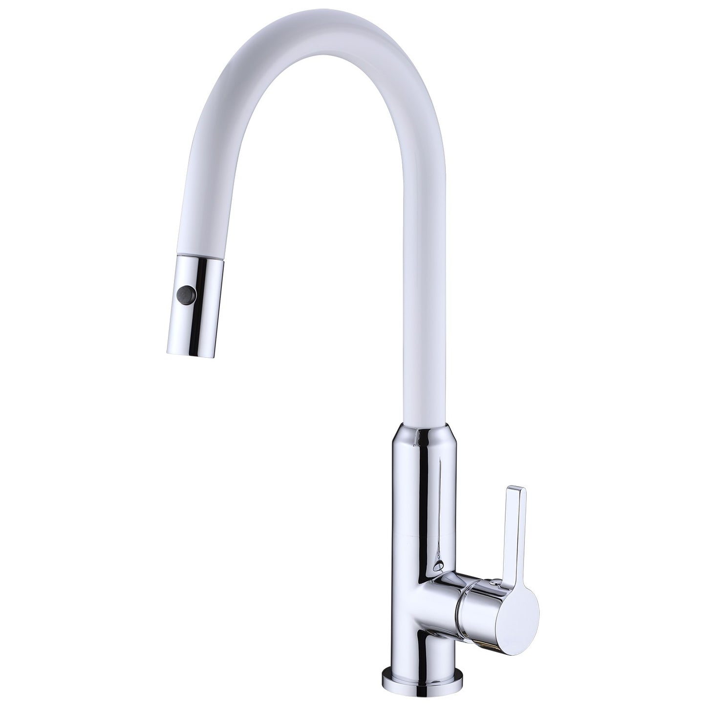 Nero Pearl Pull Out Sink Mixer with Vegie Spray White Chrome