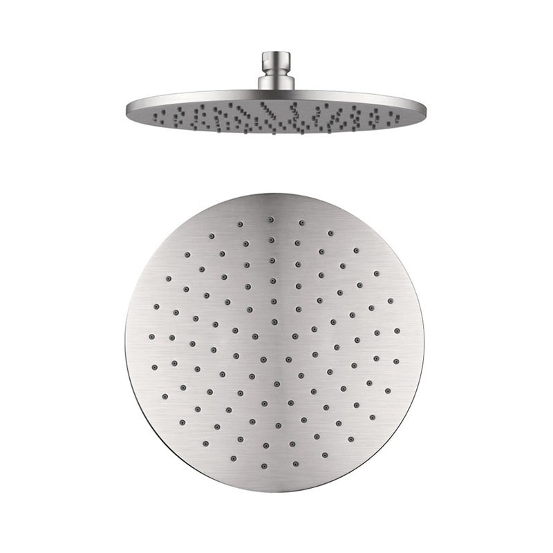 Nero Round Shower Head 250mm Brushed Nickel