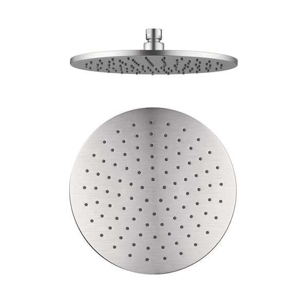Nero Round Shower Head 250mm Brushed Nickel