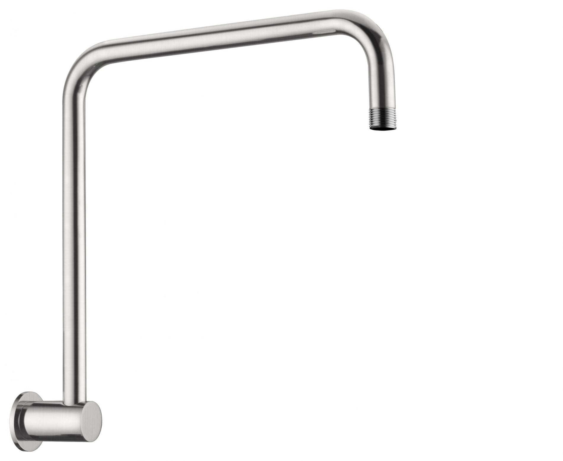 Nero Dolce Round Swivel Shower Arm Brushed Nickel