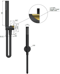 Meir Round Hand Shower on Bracket - Warm Brushed Nickel