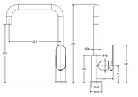 Fienza Empire Slim Sink Mixer - Brushed Copper