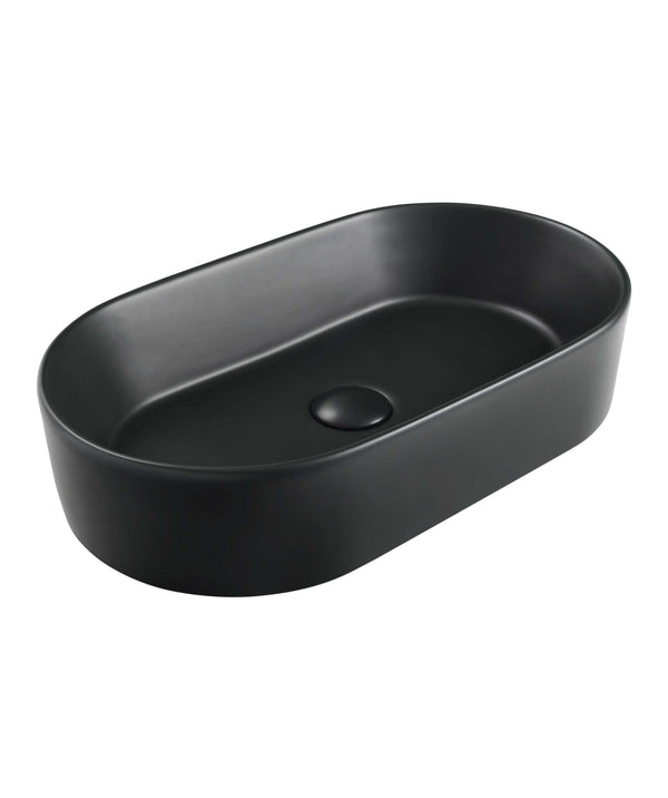Seima Aurora 530 Above Counter Ceramic Basin - Black Silk Matte