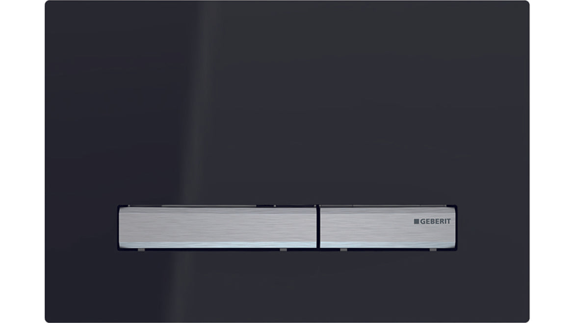 Geberit Toilet Cistern Push Plate Wall Button Black Surface Sigma50DW