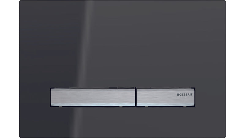 Geberit Toilet Cistern Push Plate Wall Button Smoke Reflective Glass Surface Sigma50SD