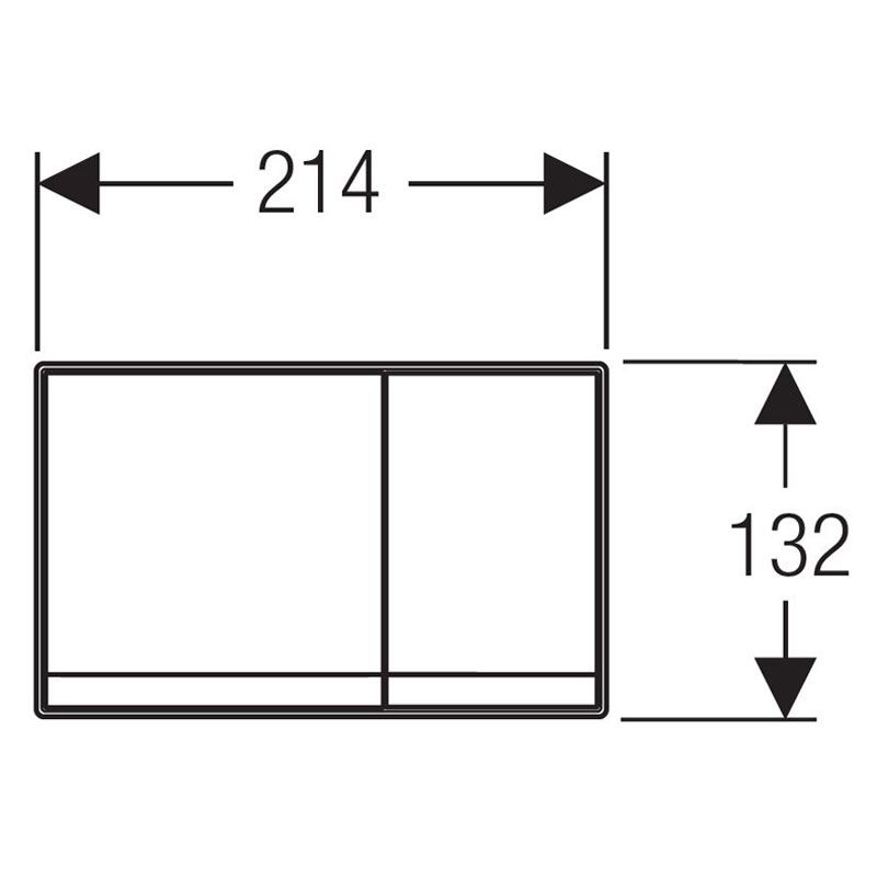 Geberit Sigma 60 Flush Button Black Chrome Trim