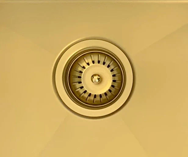 Meir Sink Strainer and Waste Plug Basket with Stopper - Gold