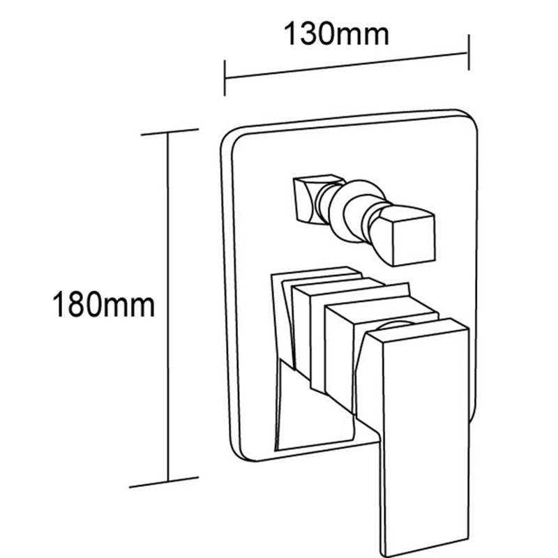 Ottimo/Omar Nero Black Shower/Bath Mixer Diverter