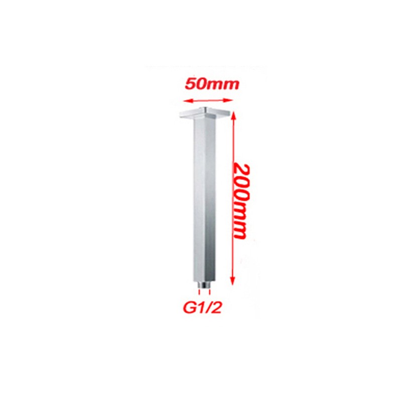 Aquaperla Square Chrome Ceiling Shower Arm 200mm