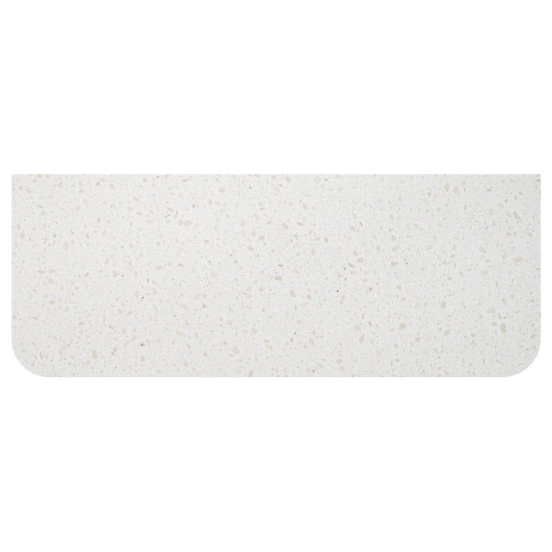 Fienza Snowflake Solid Surface Vanity Benchtop, Curved Full Depth