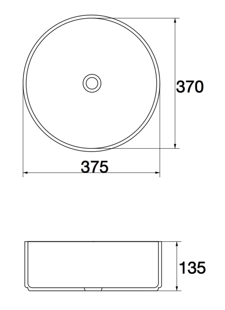 Ovia Claya Alba Matte Black and Matte White Counter Top Basin
