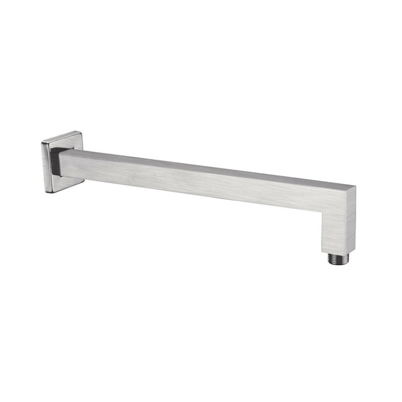Nero Square Wall Shower Arm Brushed Nickel