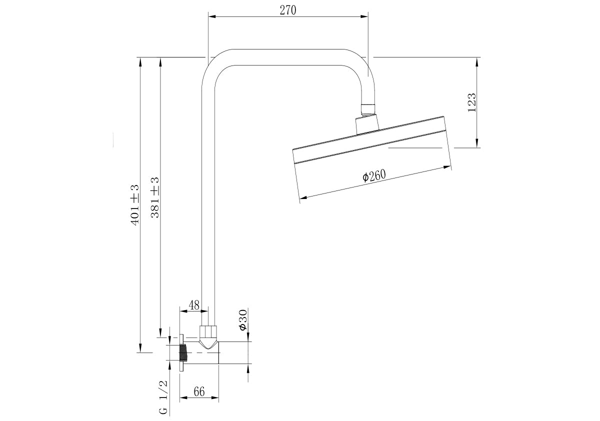 Linkware The Gabe Gooseneck Shower Gun Metal
