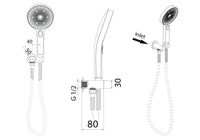 Linkware The Gabe Hand Shower with Wall Bracket - Gunmetal