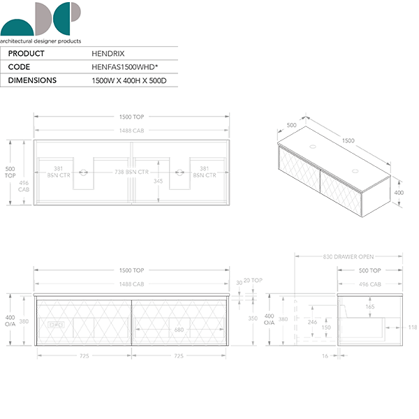 ADP Hendrix Full depth vanities