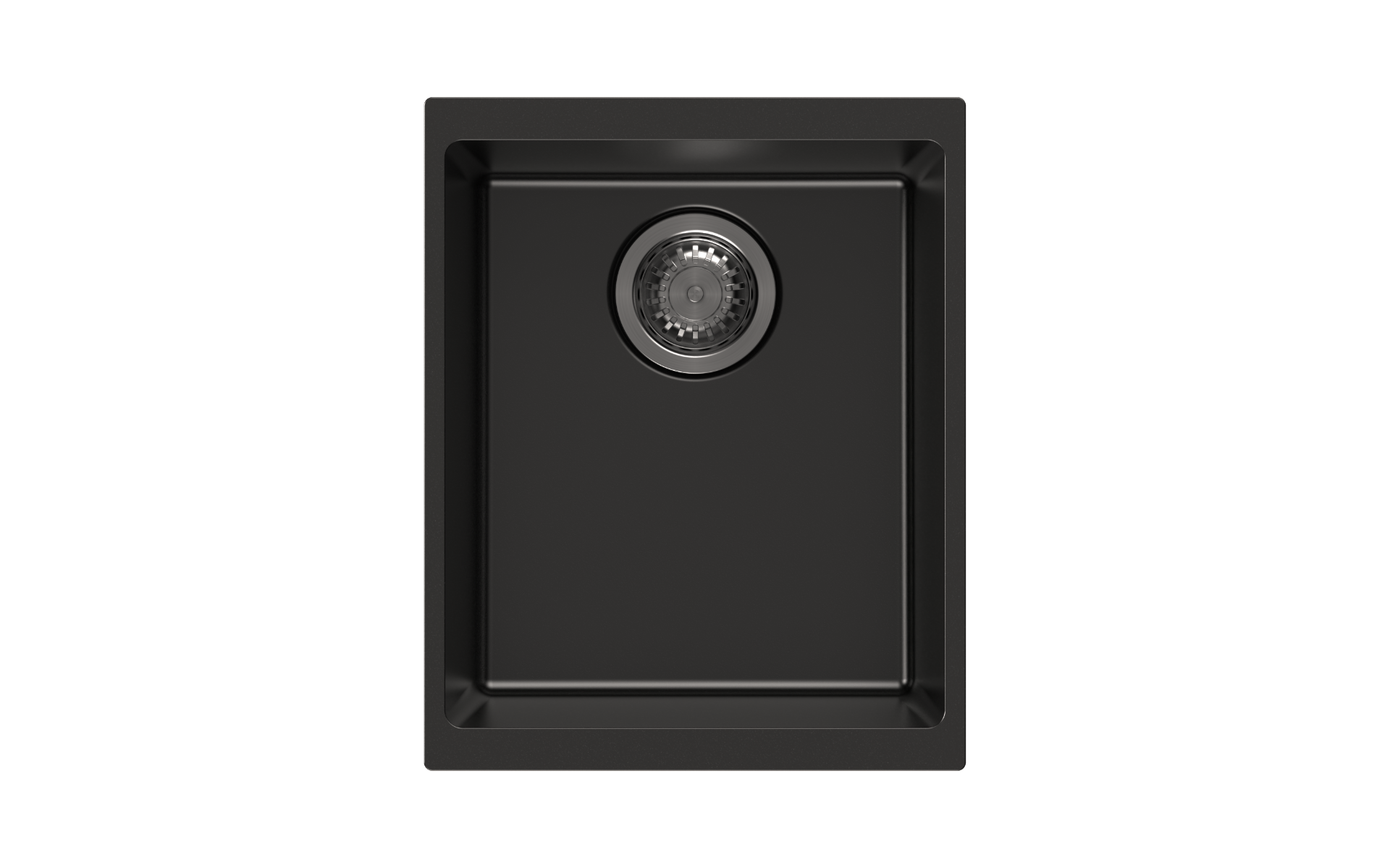 370 x 460 x 200mm Carysil Black Single Bowl Granite Kitchen/Laundry Sink Top/Flush/Under Mount