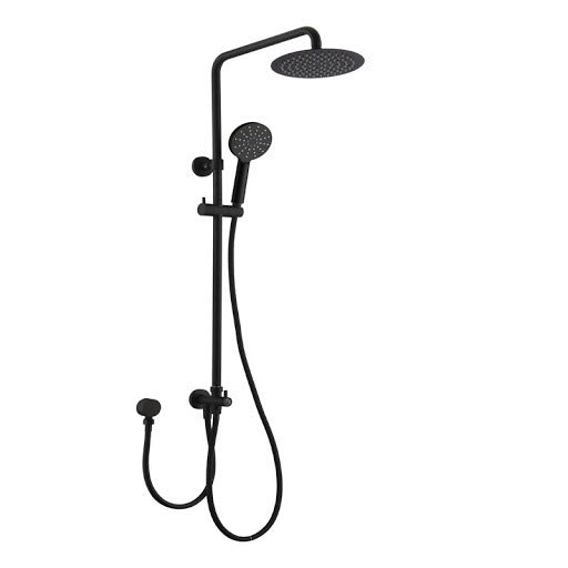 Ovia Black 2 in 1 Round Shower Station Double Hose
