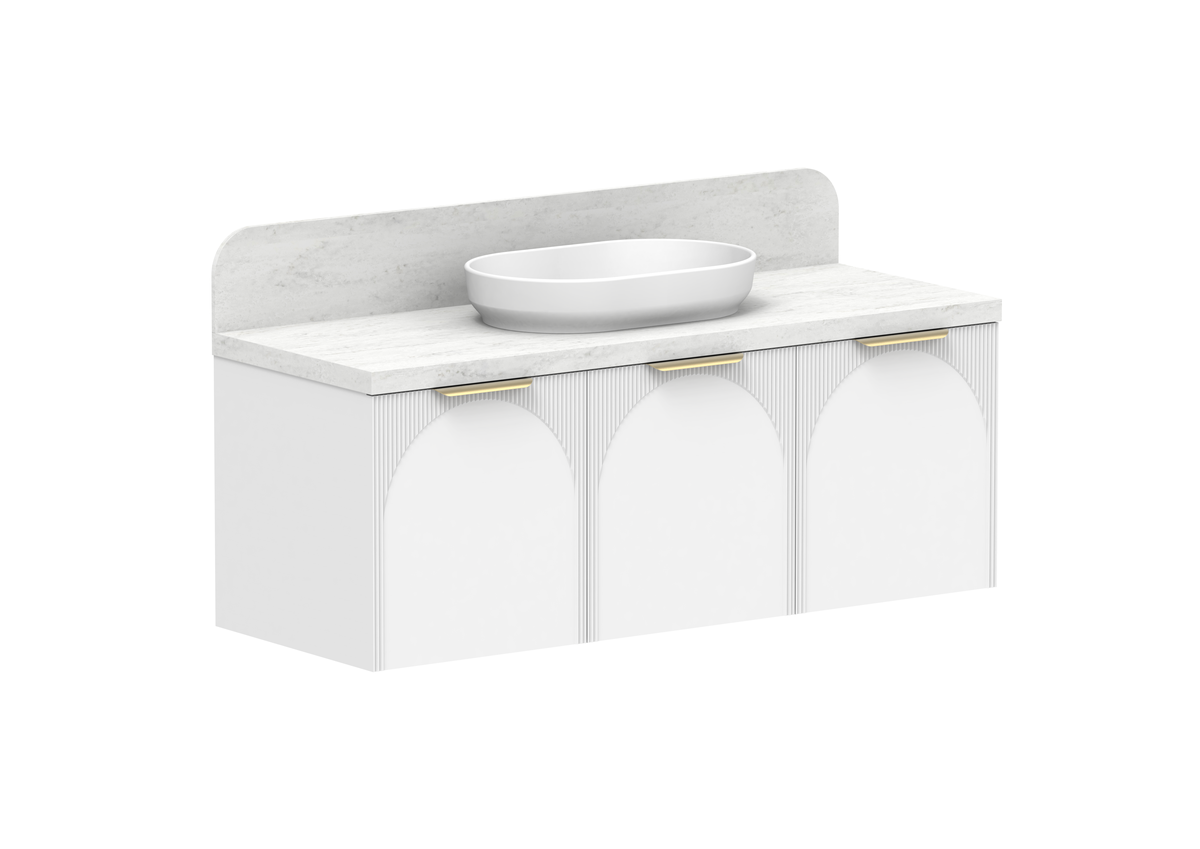 Archie Vanity — 1350mm · Ultra White · All Door