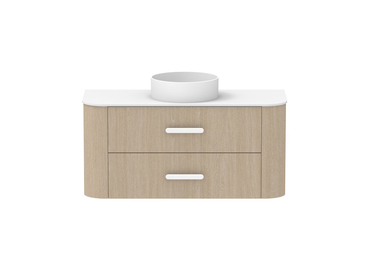 Thea Vanity — 1200mm · Centre Bowl · Coastal Oak