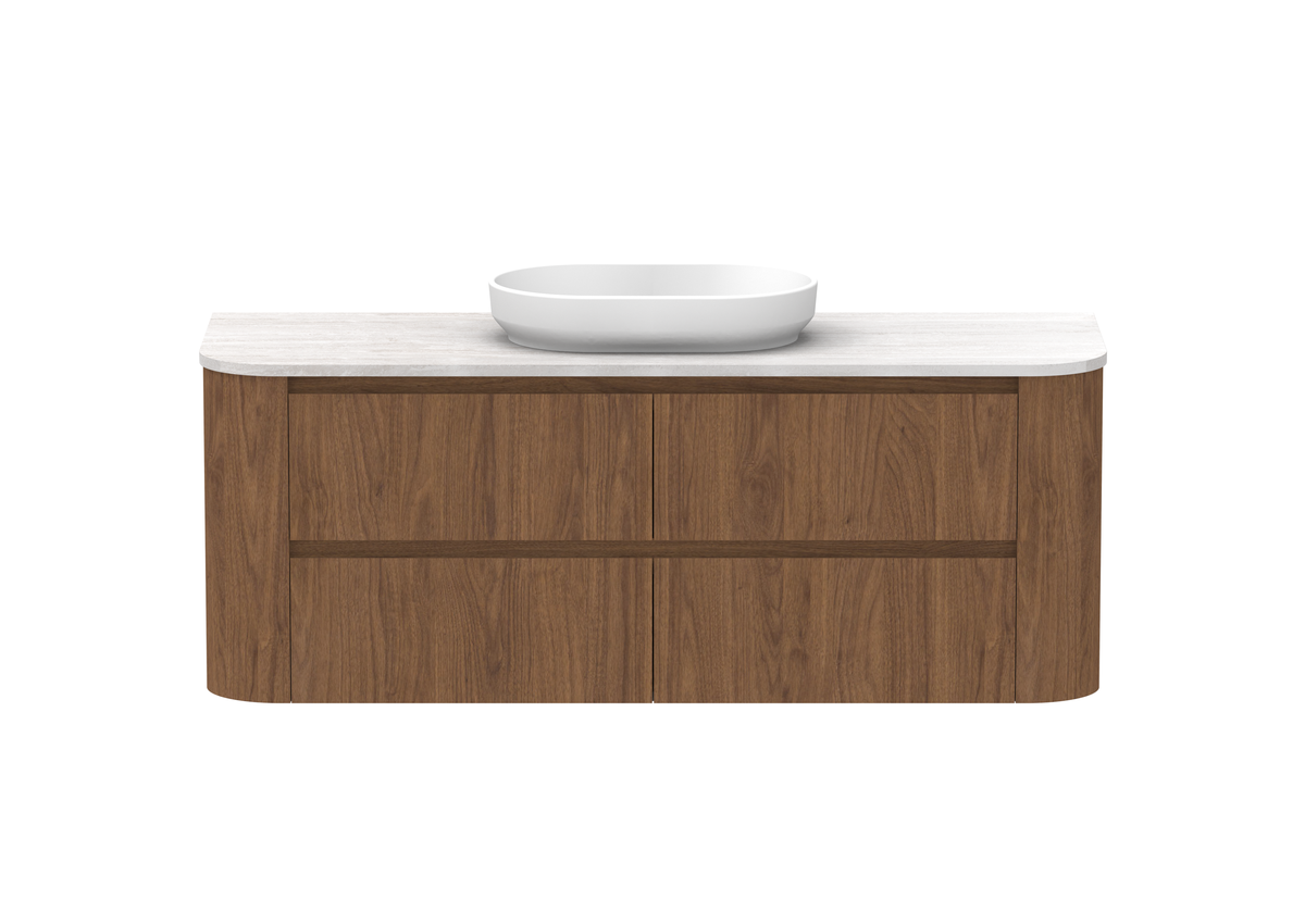 Thea Vanity 1500mm Centre Bowl in Florentine Walnut