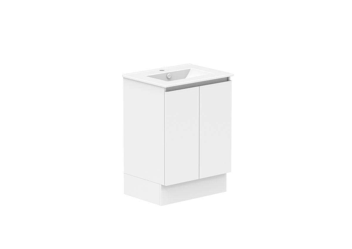 Ovia Zurich Vanity — 600mm · Centre Bowl · Polar White