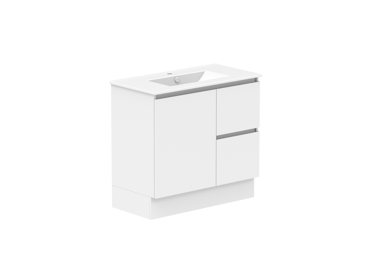 Ovia Zurich Vanity — 900mm · Centre Bowl · Polar White