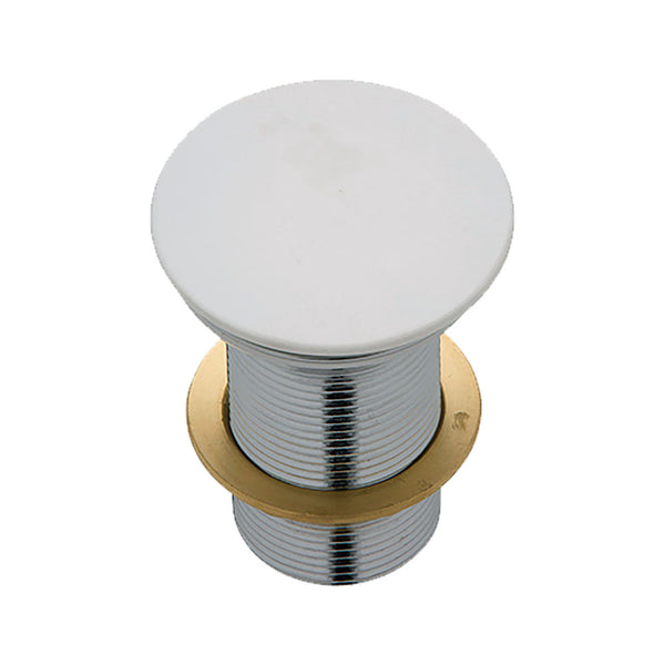 Fienza Cast Stone Cap Pop-Up Waste 32mm Matte White No Overflow