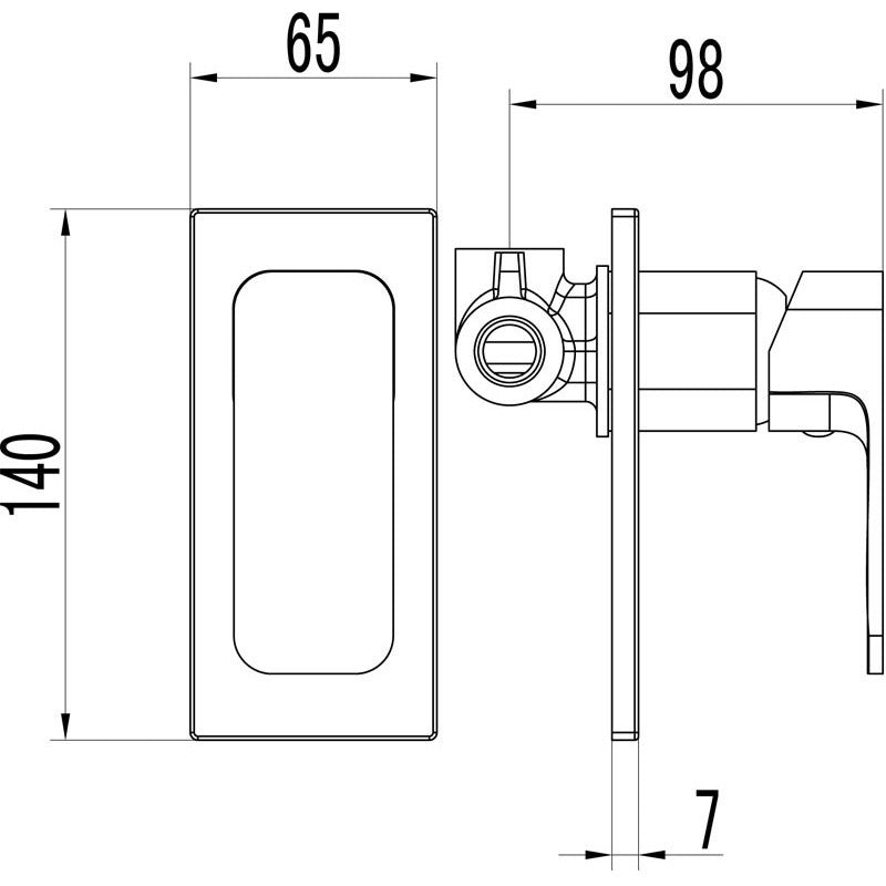 Ikon Seto Wall Mixer Chrome - Clearance