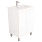 Bianca 600mm Square Vanity on Legs with Ceramic Basin