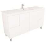 Bianca 1500mm Square Vanity on Legs with Ceramic Basin