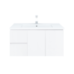BIANCA 90cm Wall Hung Vanity Cabinet - Right Drawers