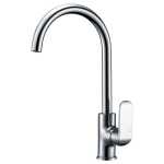 Ikon Kara Gooseneck Kitchen Mixer Chrome