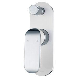 Ikon Kara Wall Diverter Mixer White and Chrome - Clearance