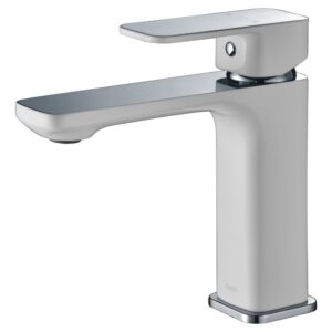 Ikon Seto Basin Mixer White and Chrome