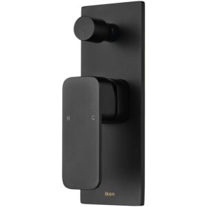 Ikon Seto Wall Diverter Mixer Black - Clearance