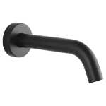 Euro Round Matt Black Bathtub/Basin Wall Spout